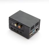 Geh&auml;use (Case) HiFiBerry DAC+, DIGI+ und AMP f&uuml;r  Raspberry Pi 4 -  schwarz, Stahl